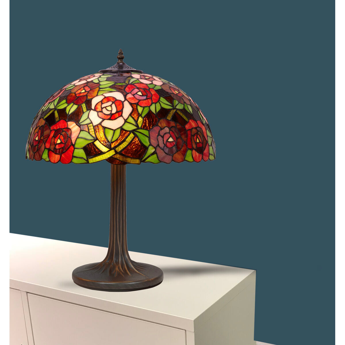 Desk lamp Viro New York Red Zinc 60 W 45 x 62 x 45 cm