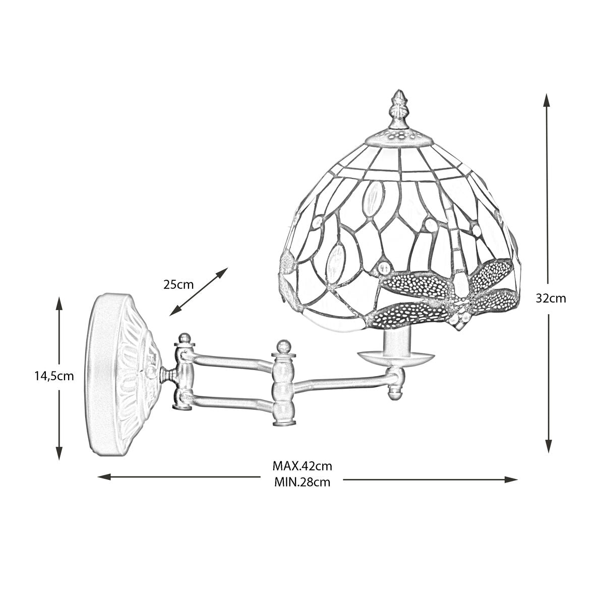 Wall Light Viro New York Multicolour Iron 60 W 25 x 32 x 28 cm