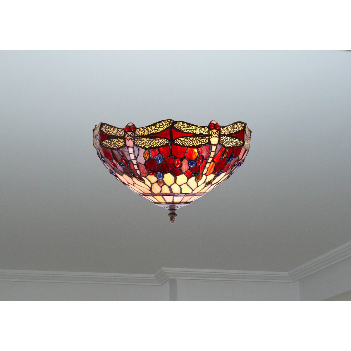 Ceiling Light Viro Belle Rouge Maroon Iron 60 W 40 x 30 x 40 cm