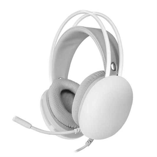 Headphones with Microphone Mars Gaming MHGLOW White RGB