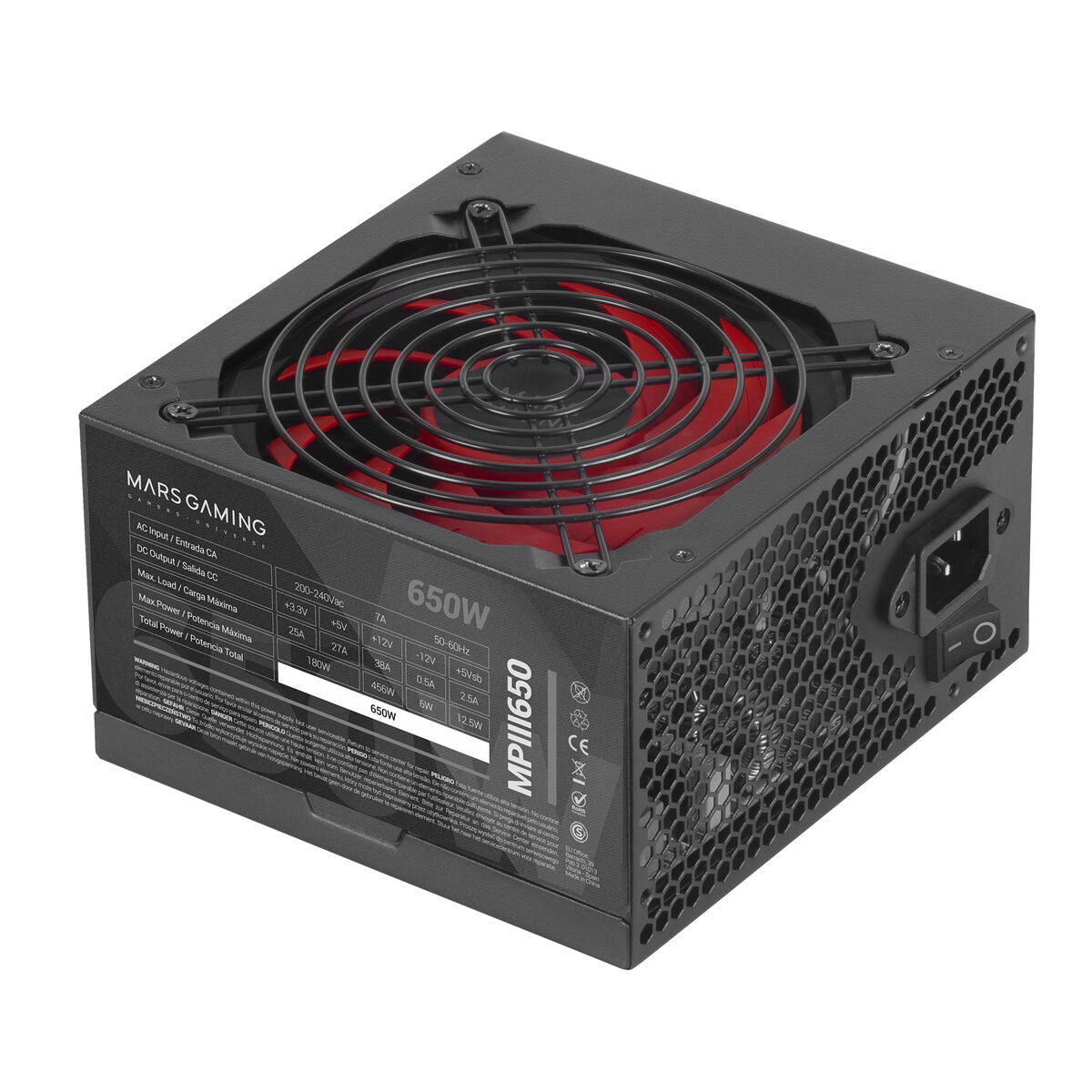 Power supply Mars Gaming MPIII650 650 W 6 W CE - RoHS