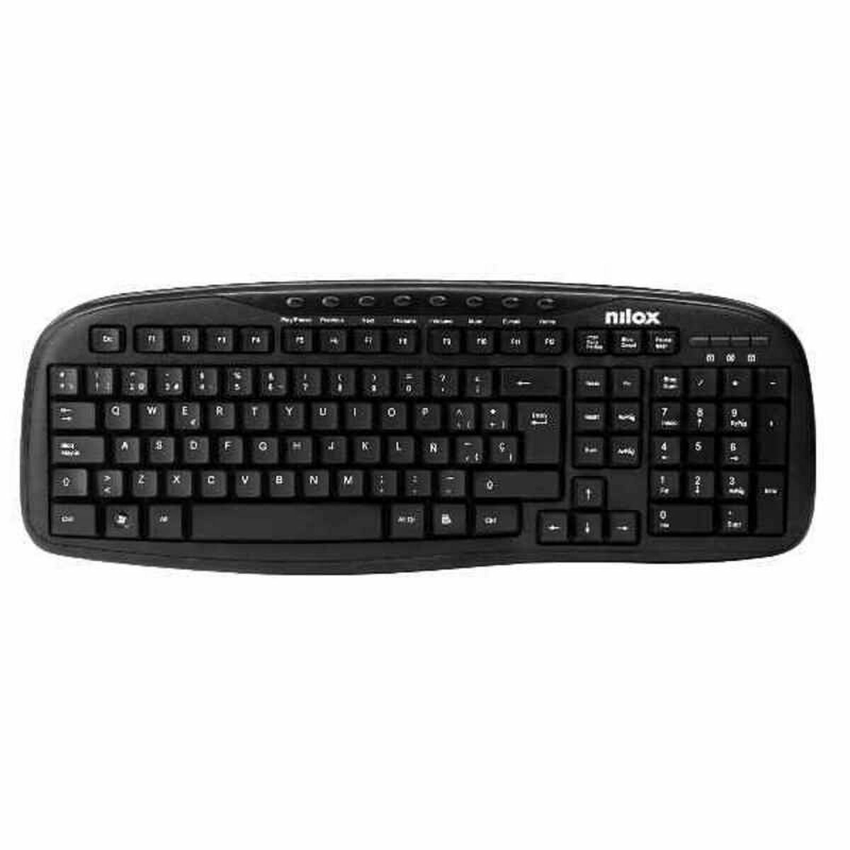 Keyboard Nilox Black Spanish Qwerty