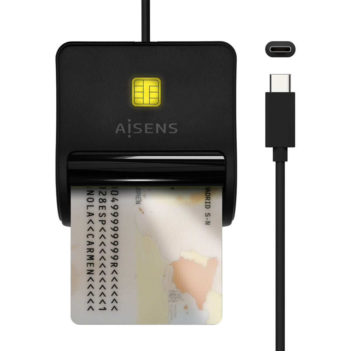 DNI/SIP Card Reader Aisens ASCR-SN03C-BK