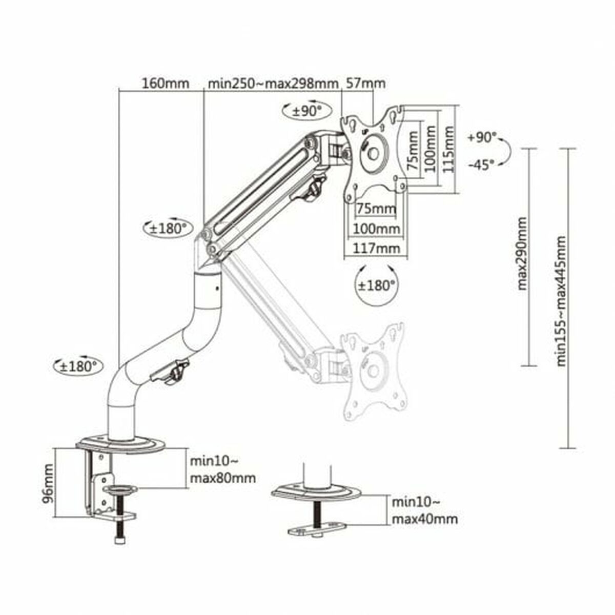 TV Mount Aisens DT32TSR-139 8 kg