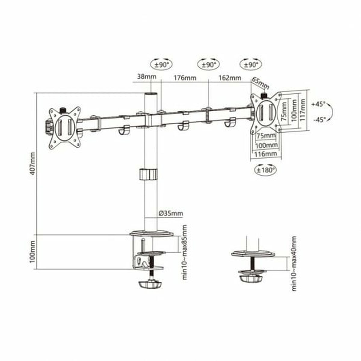 TV Mount Aisens DT32TSR-149 18 kg