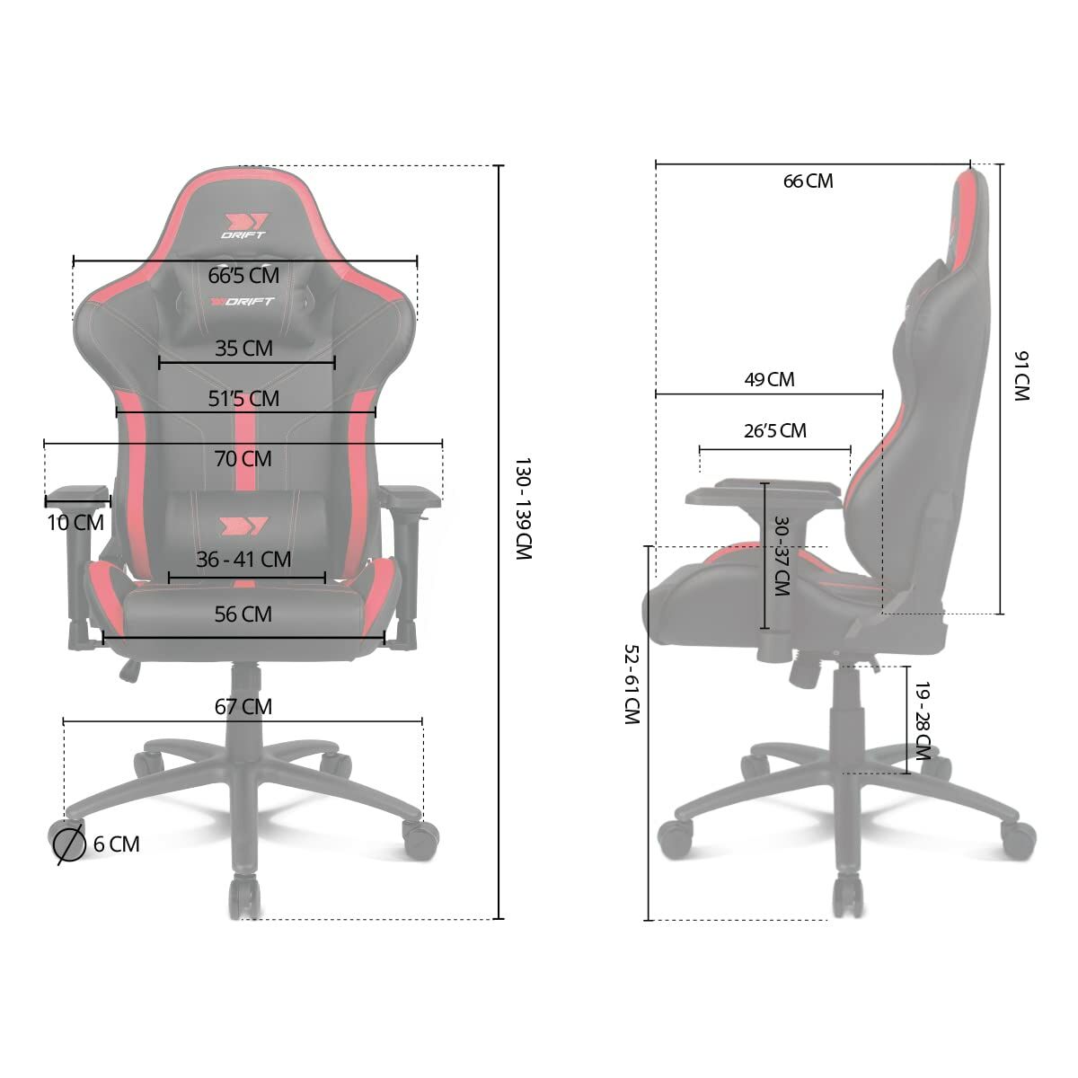 Gaming Chair DRIFT DR350 Black