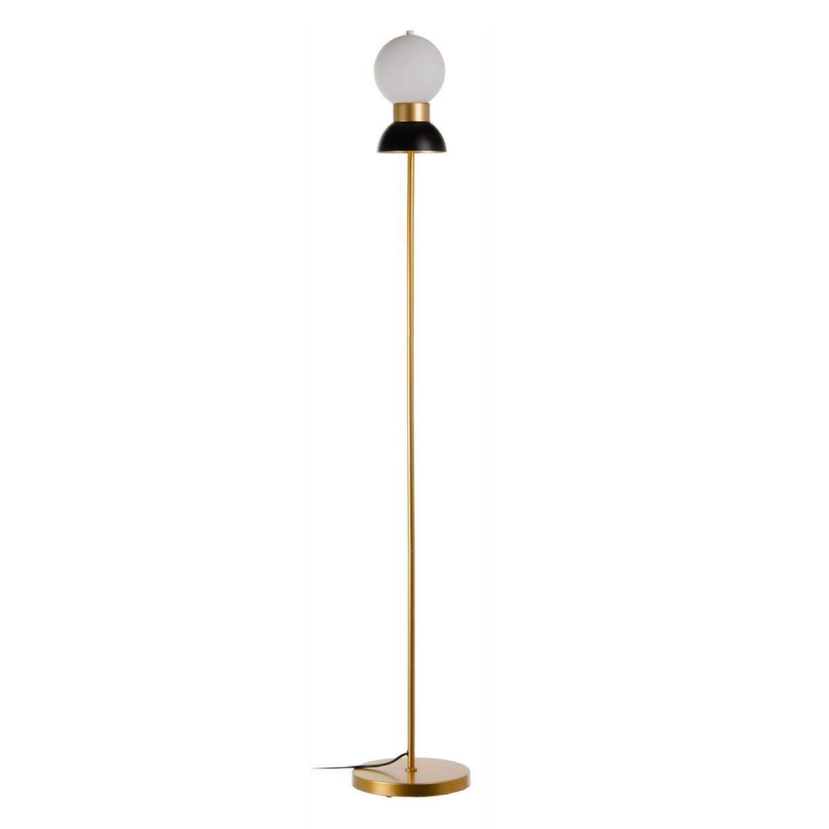 Floor Lamp 24,5 x 24,5 x 158 cm Crystal Black Metal White