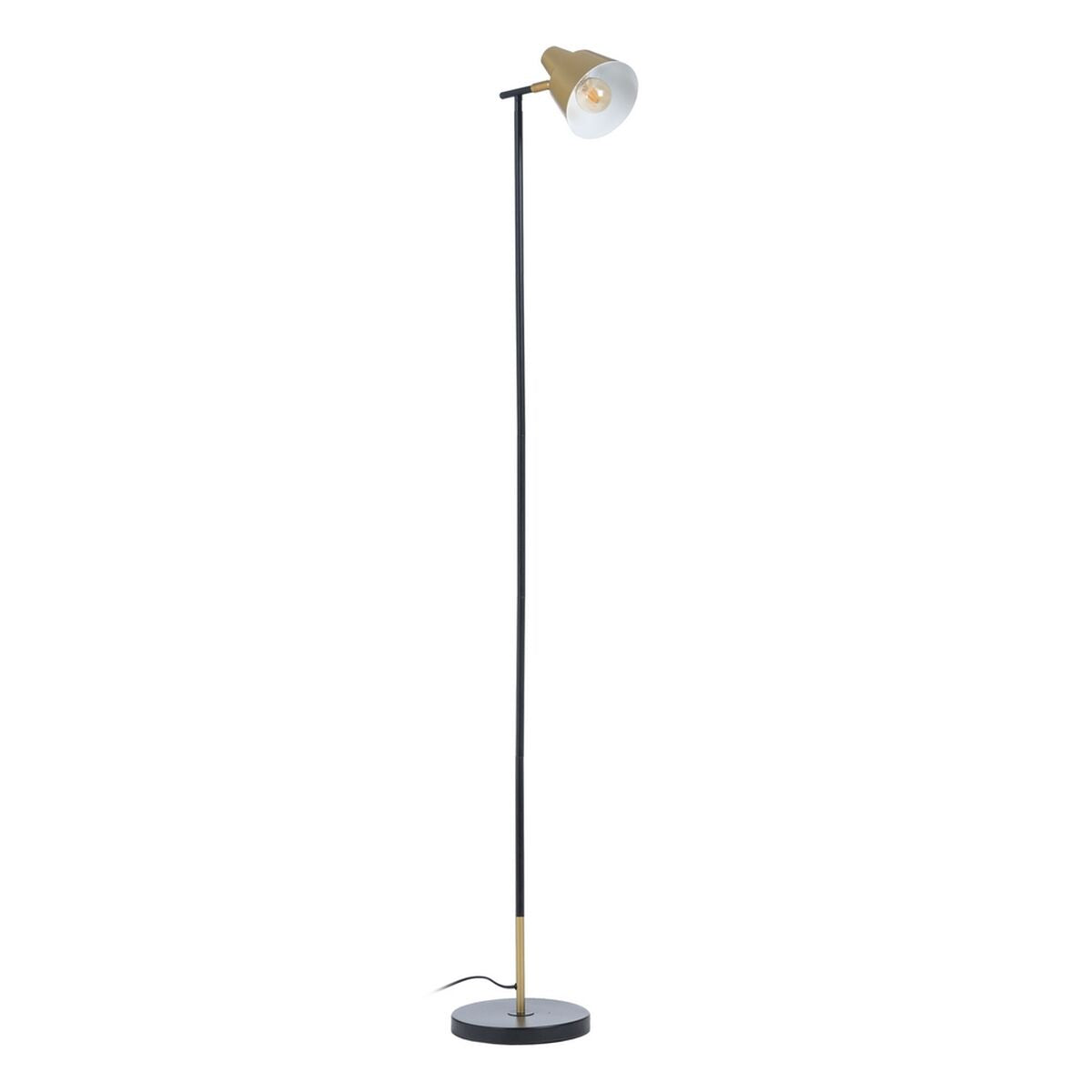 Floor Lamp 28 x 28 x 150 cm Black Golden Metal