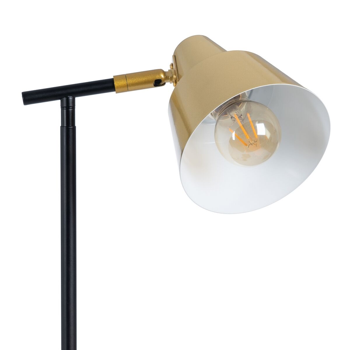 Floor Lamp 28 x 28 x 150 cm Black Golden Metal