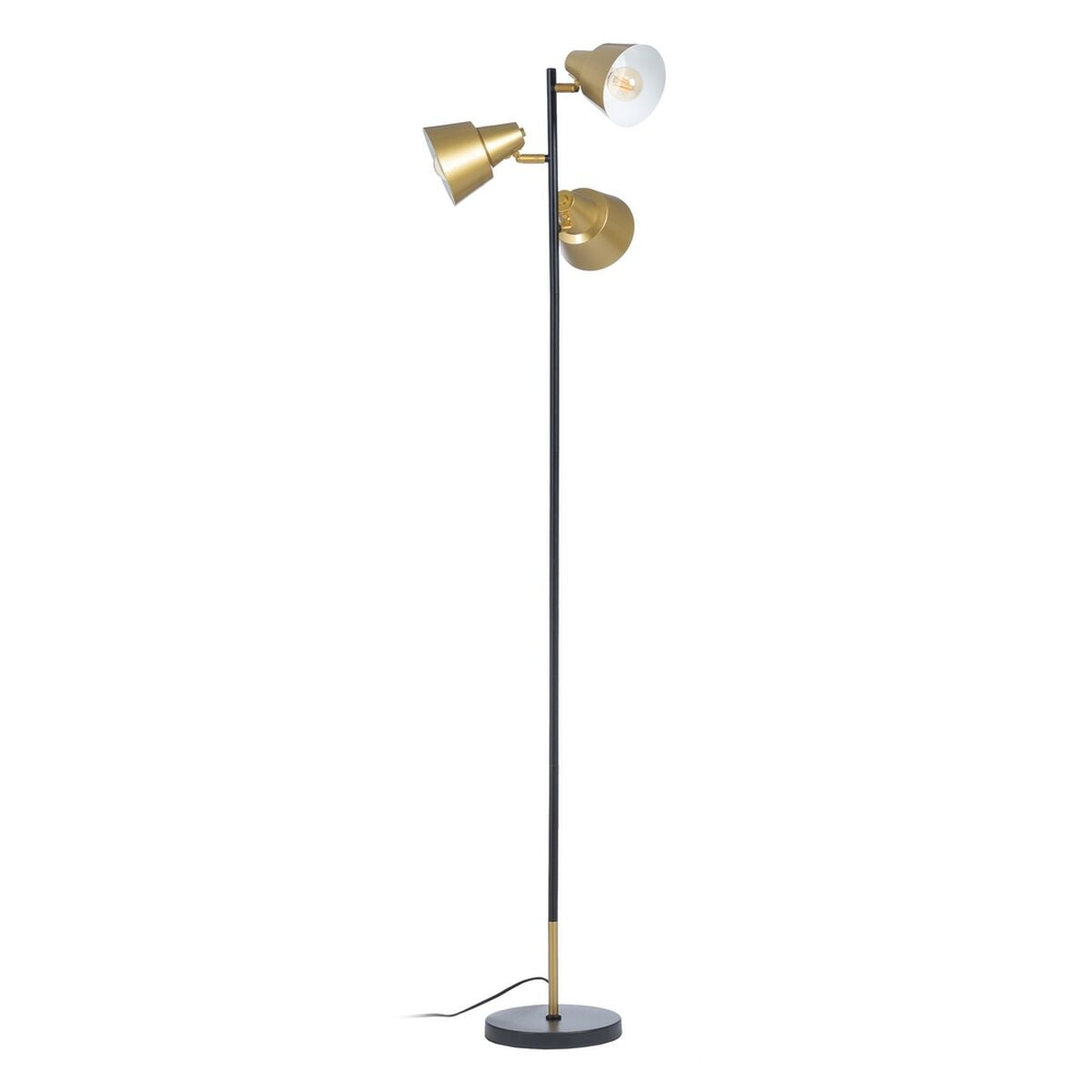 Floor Lamp 30 x 30 x 155 cm Black Golden Metal