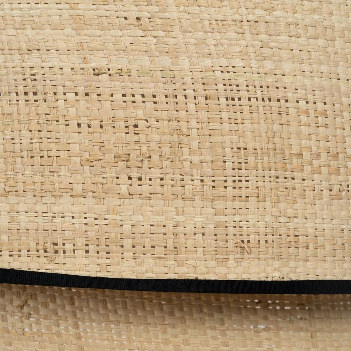 Ceiling Light Black Natural Raffia Iron Plastic 220-240 V 40 x 40 x 24 cm