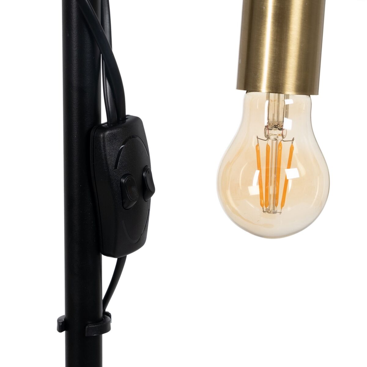 Floor Lamp Black Beige Wood Iron 26 x 26 x 149 cm