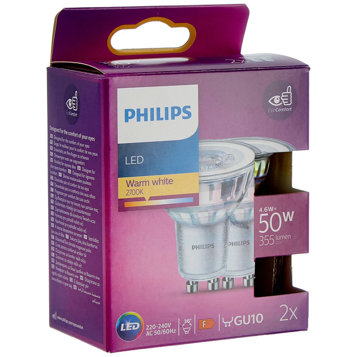 LED Lamp Philips Foco White F 4,6 W (2700 K)