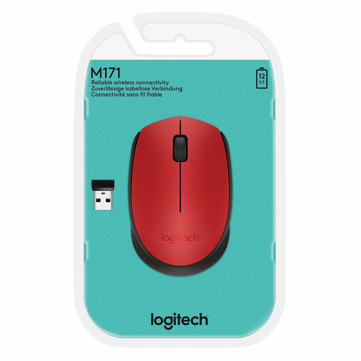 Wireless Mouse Logitech M171 Red