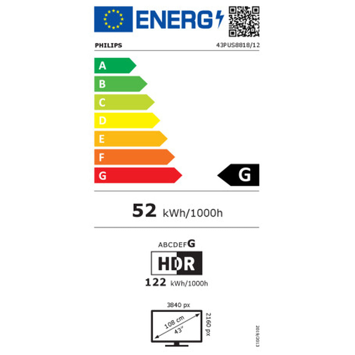 Smart TV Philips 43PUS8818 Wi-Fi LED 43" 4K Ultra HD