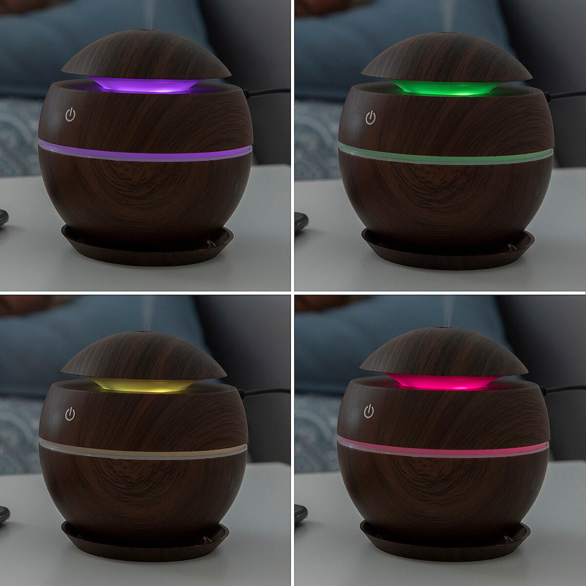 Mini Humidifier Scent Diffuser Dark Walnut InnovaGoods