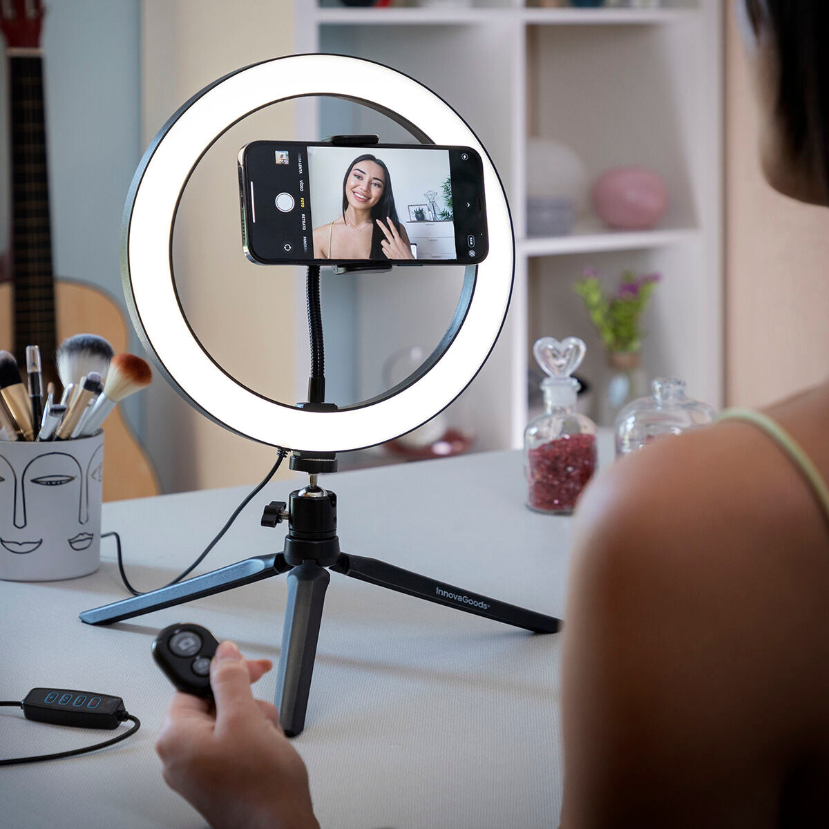 Selfie Ring Light with Tripod and Remote Youaro InnovaGoods