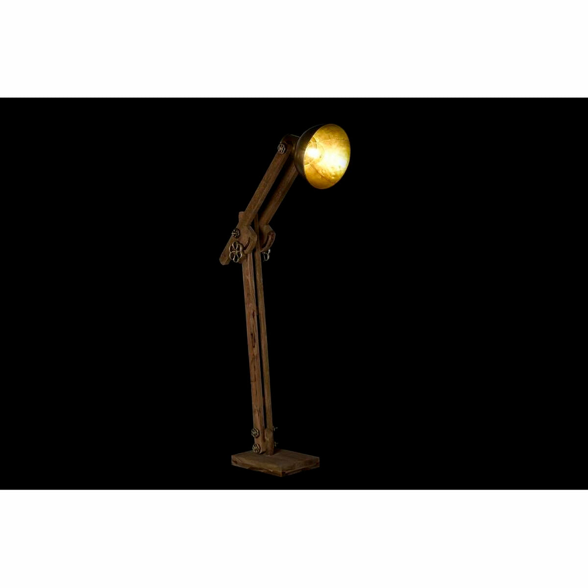 Floor Lamp DKD Home Decor 85 x 25 x 140 cm Golden Metal Brown Mango wood