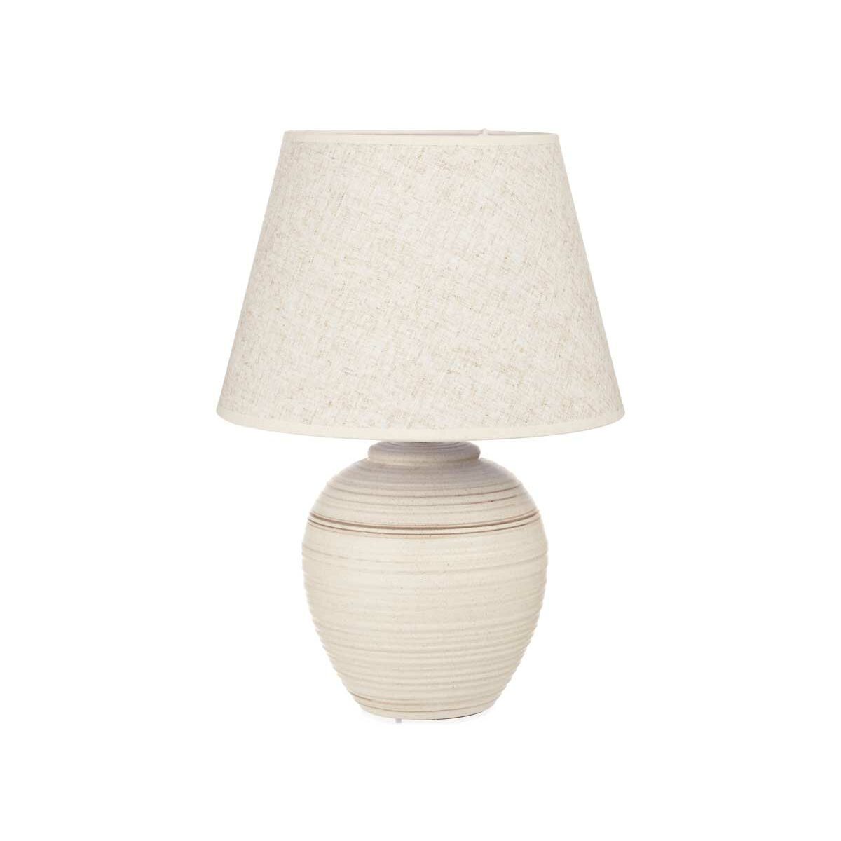 Desk lamp 40 W Waves Beige Ceramic 33 x 45 x 33 cm (4 Units)